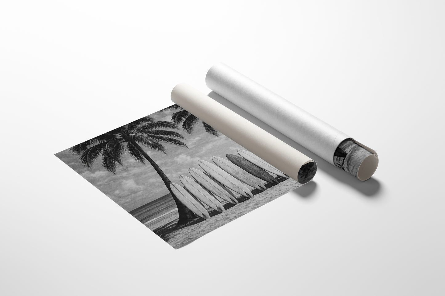 Surfboards and Palms in Paradise