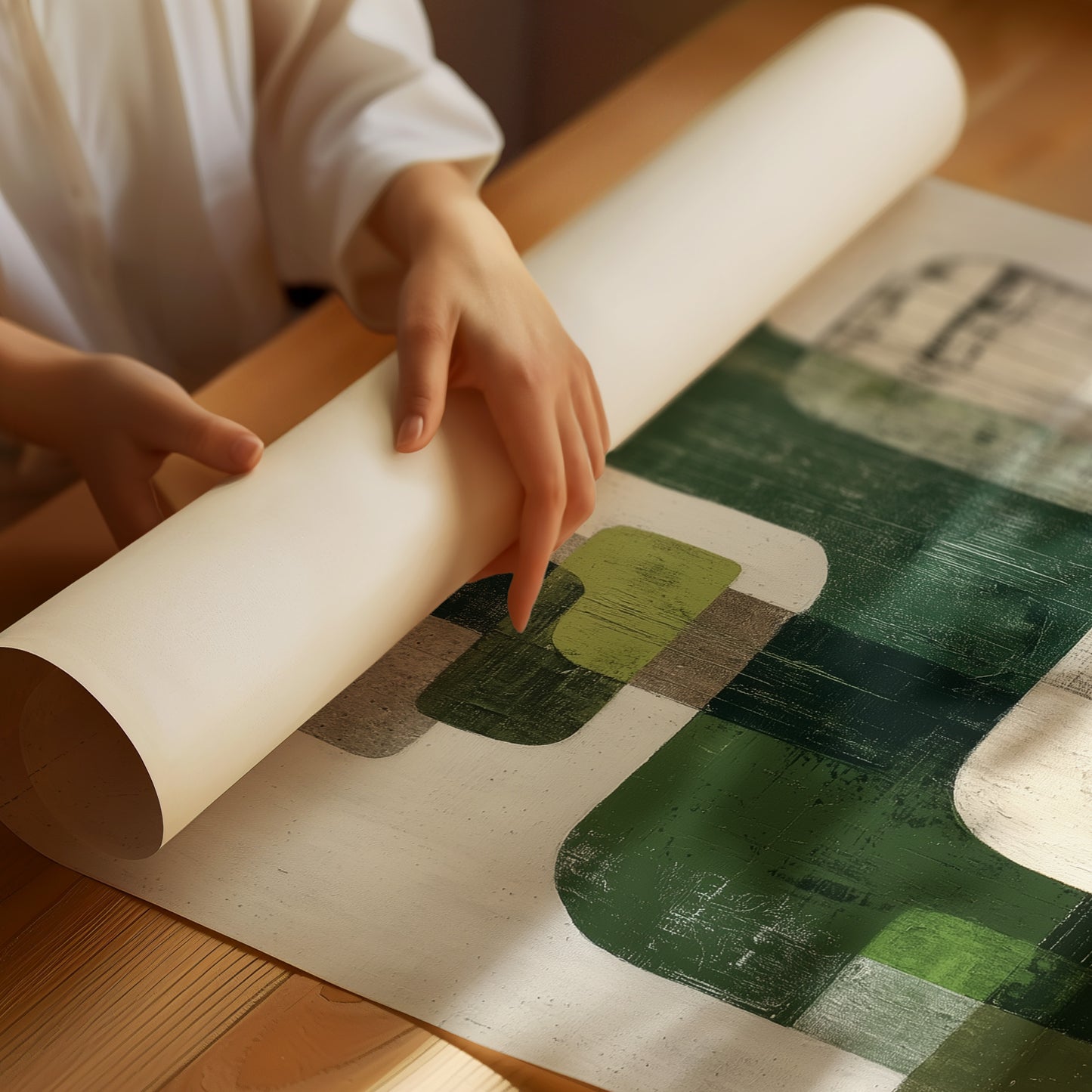 Moss Shapes Dance In Morning Light