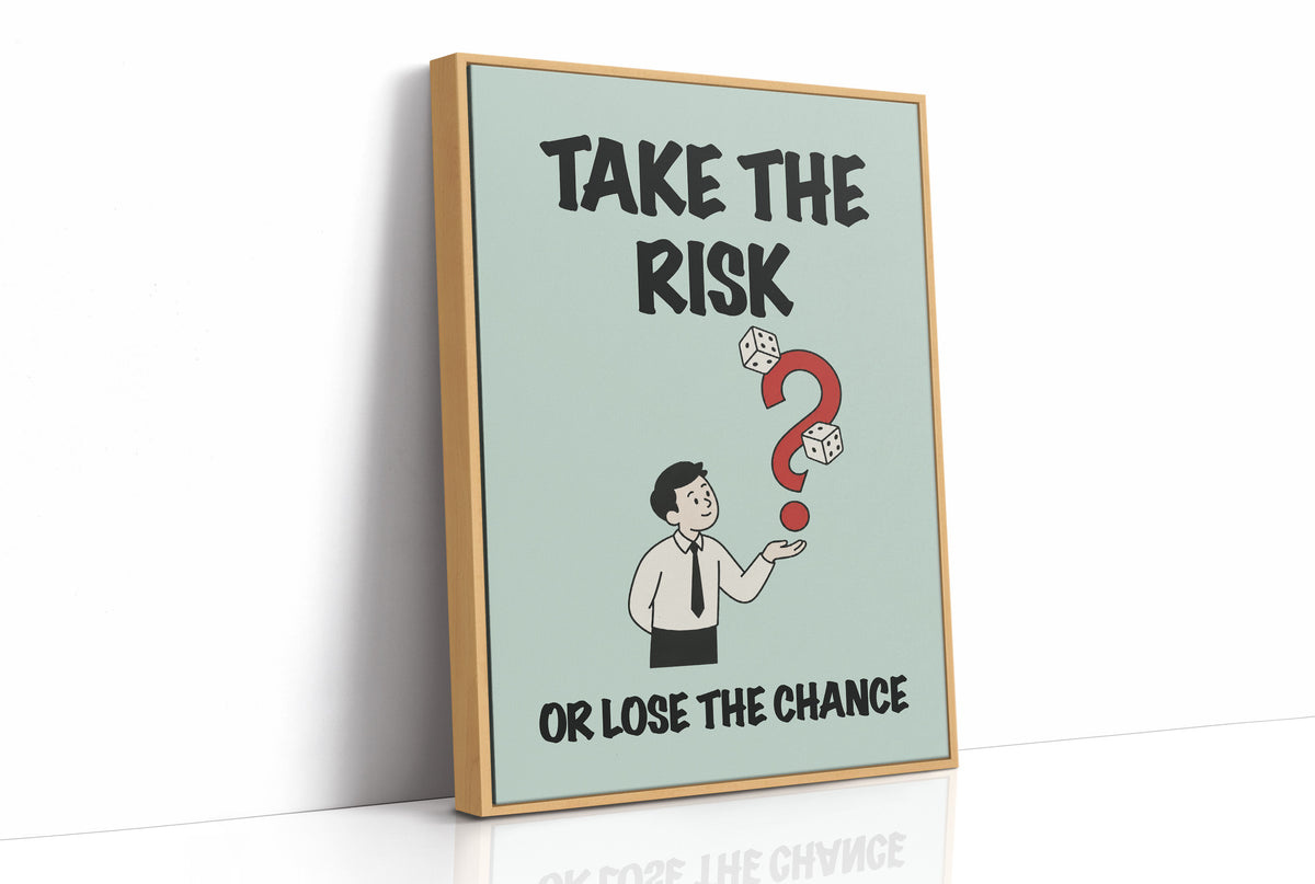Take the Risk Dice Question Mark Art