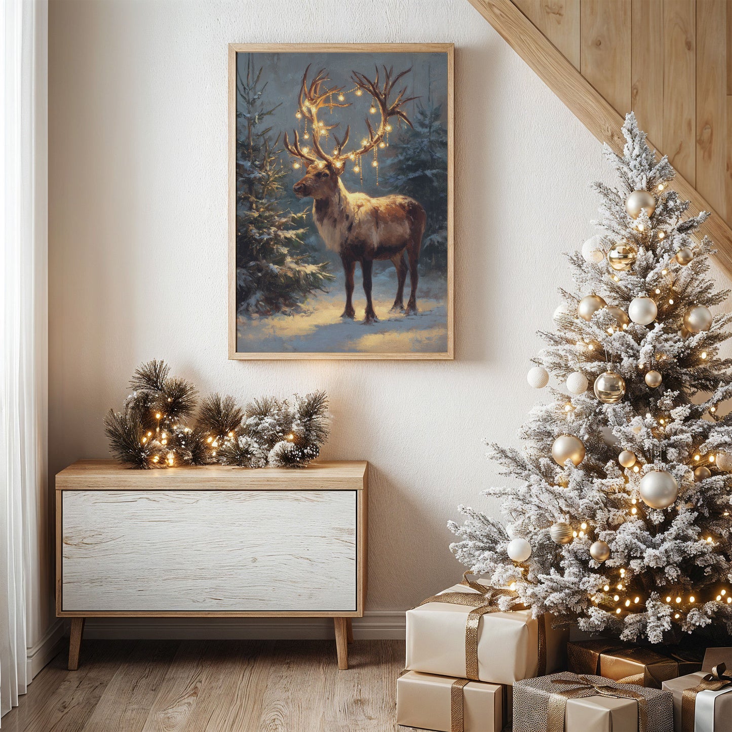 Starlit Antlers Pierce December Night