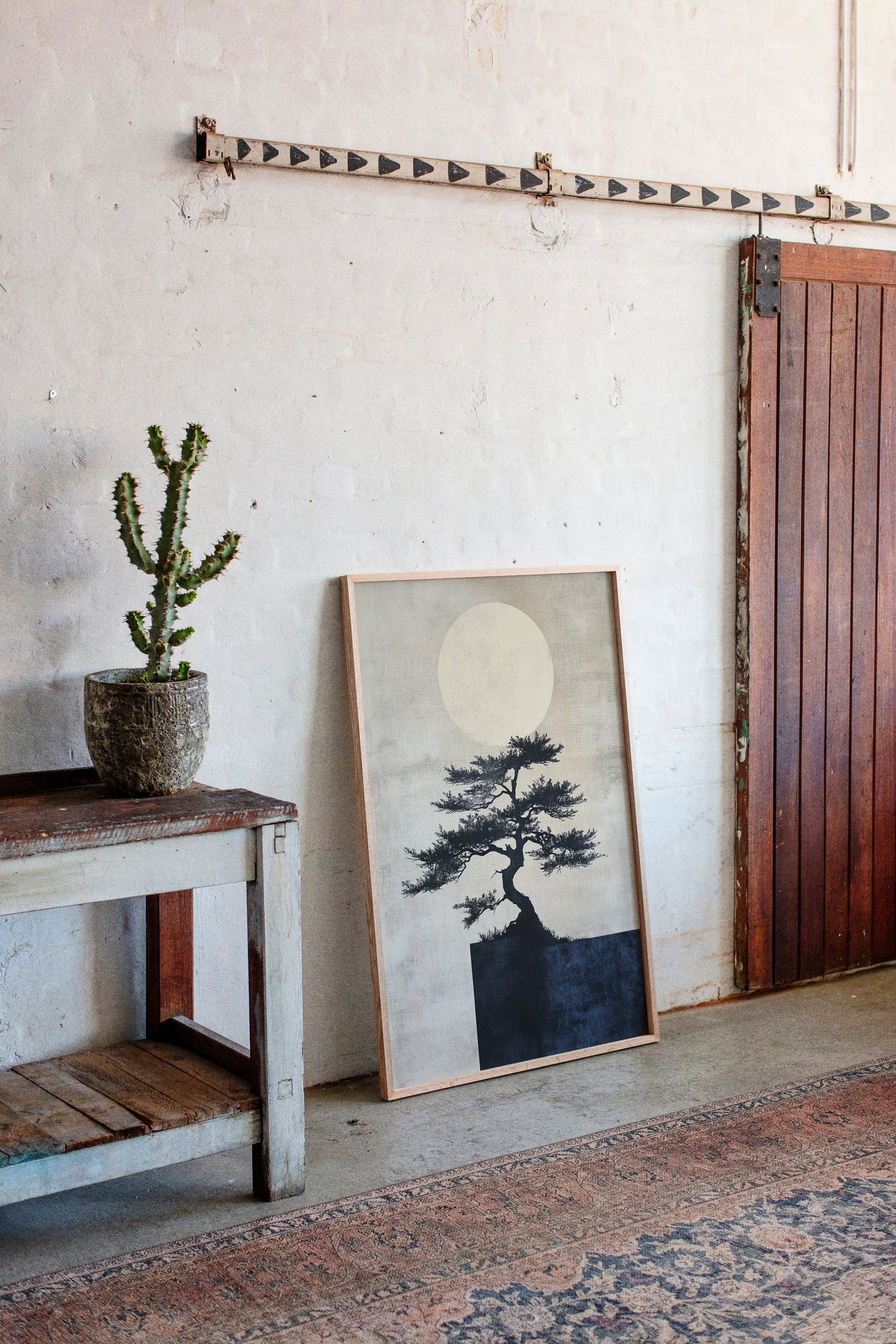 Zen Bonsai Tree Art – Minimalist Japanese Wall Print