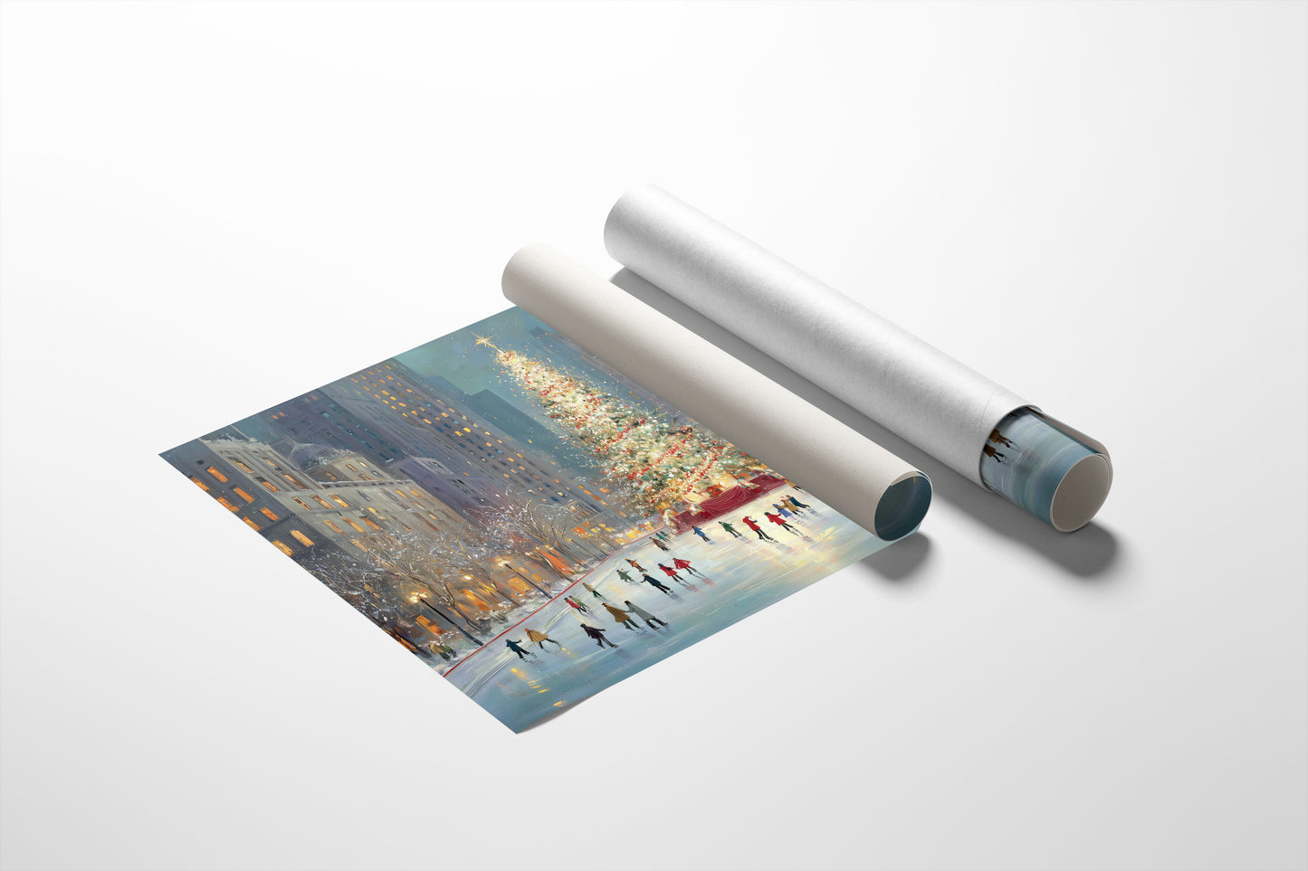 Winter Skaters Circle Manhattan's Heart