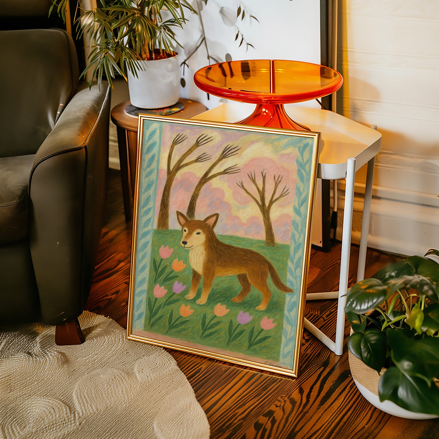 Spring Pup in Tulip Meadow