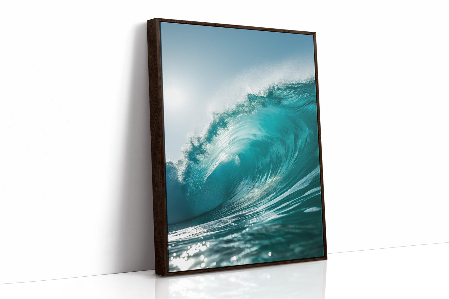 Turquoise Curl Against Weathered Boards
