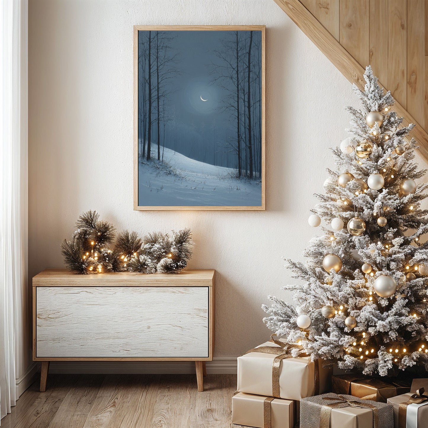 Moonlit Forest Beckons Winter Dreams