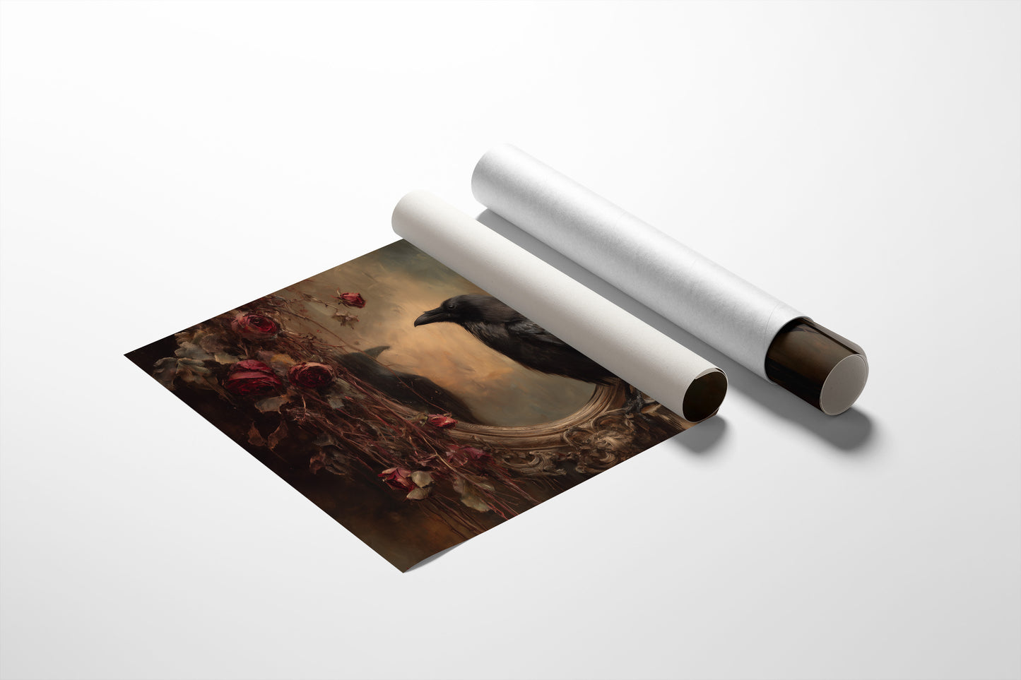 Raven Among Faded Roses