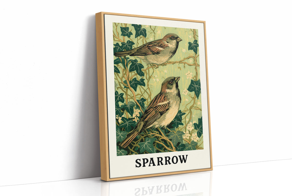 Sparrows Among the Ivy