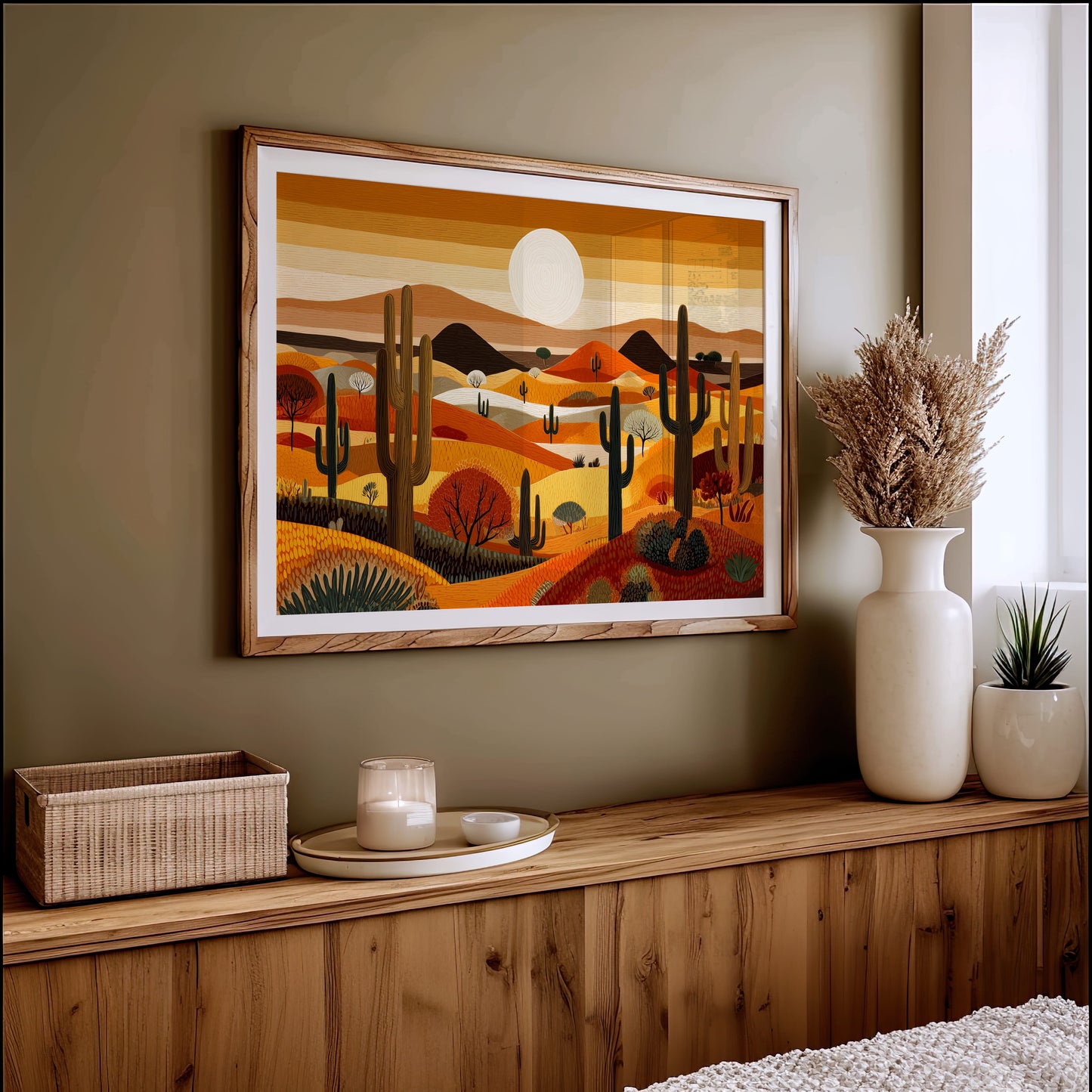 Saguaros Dance Under Desert Sunset