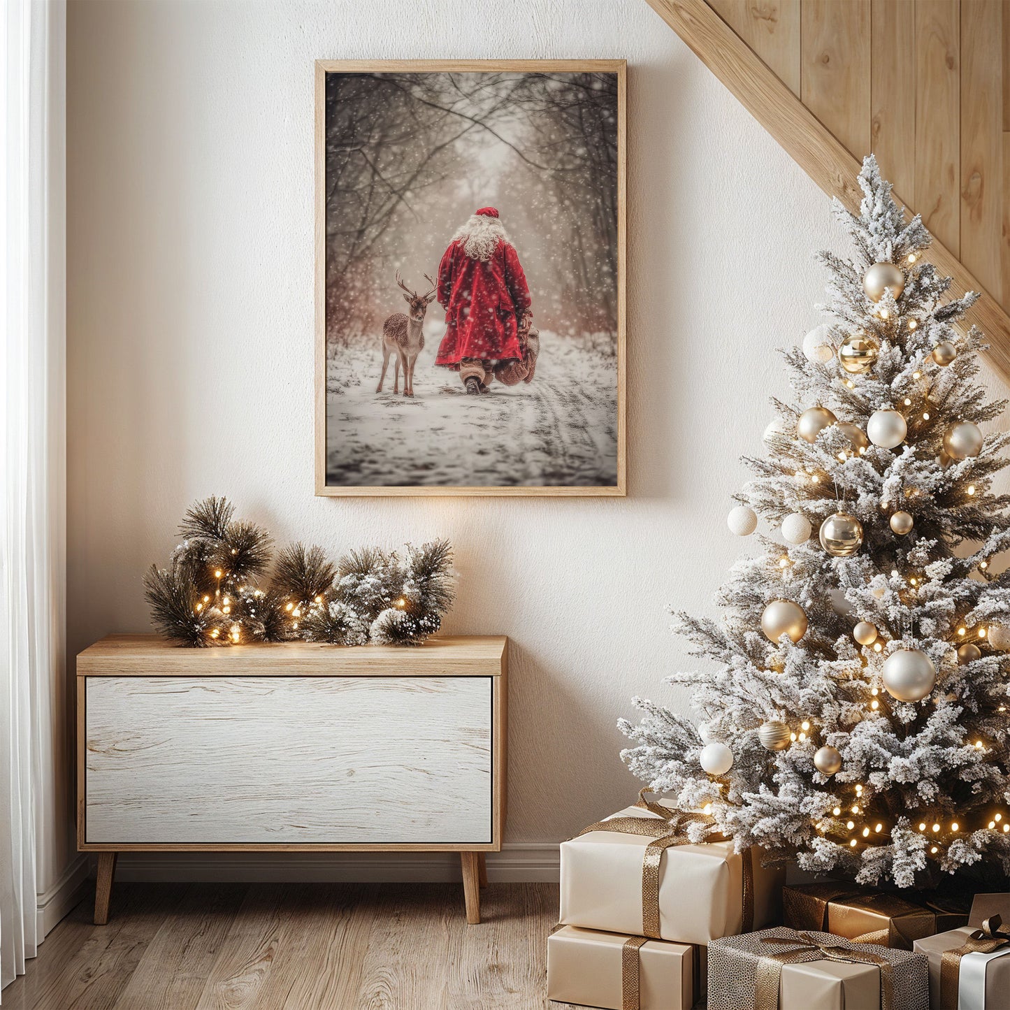 Forest Path Leads Santa Home
