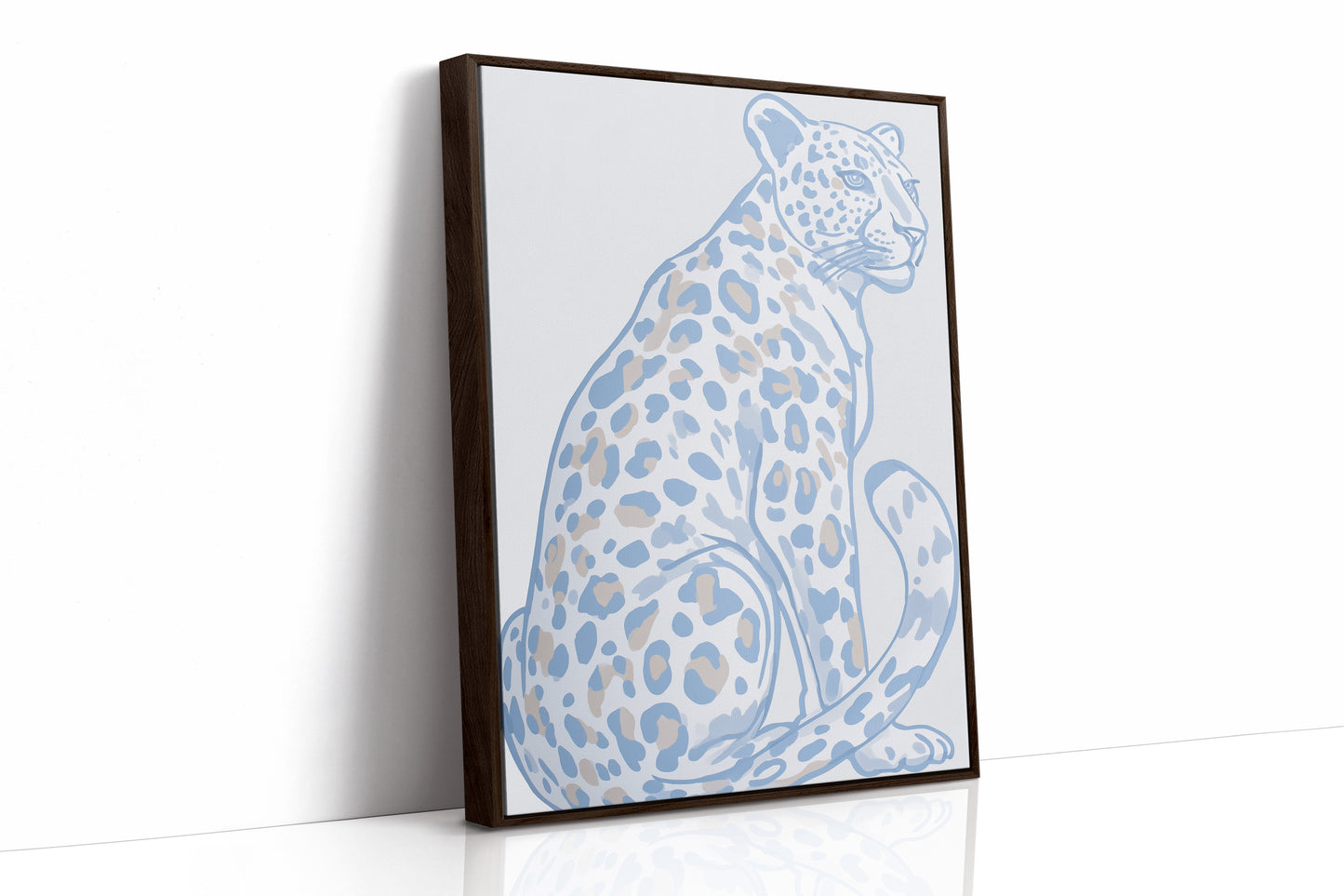 Azure Leopard In Desert Calm