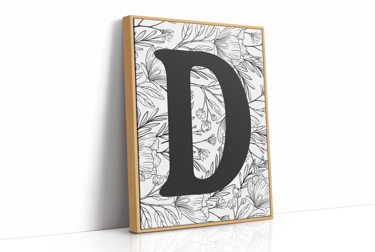Botanical Letter D Monogram