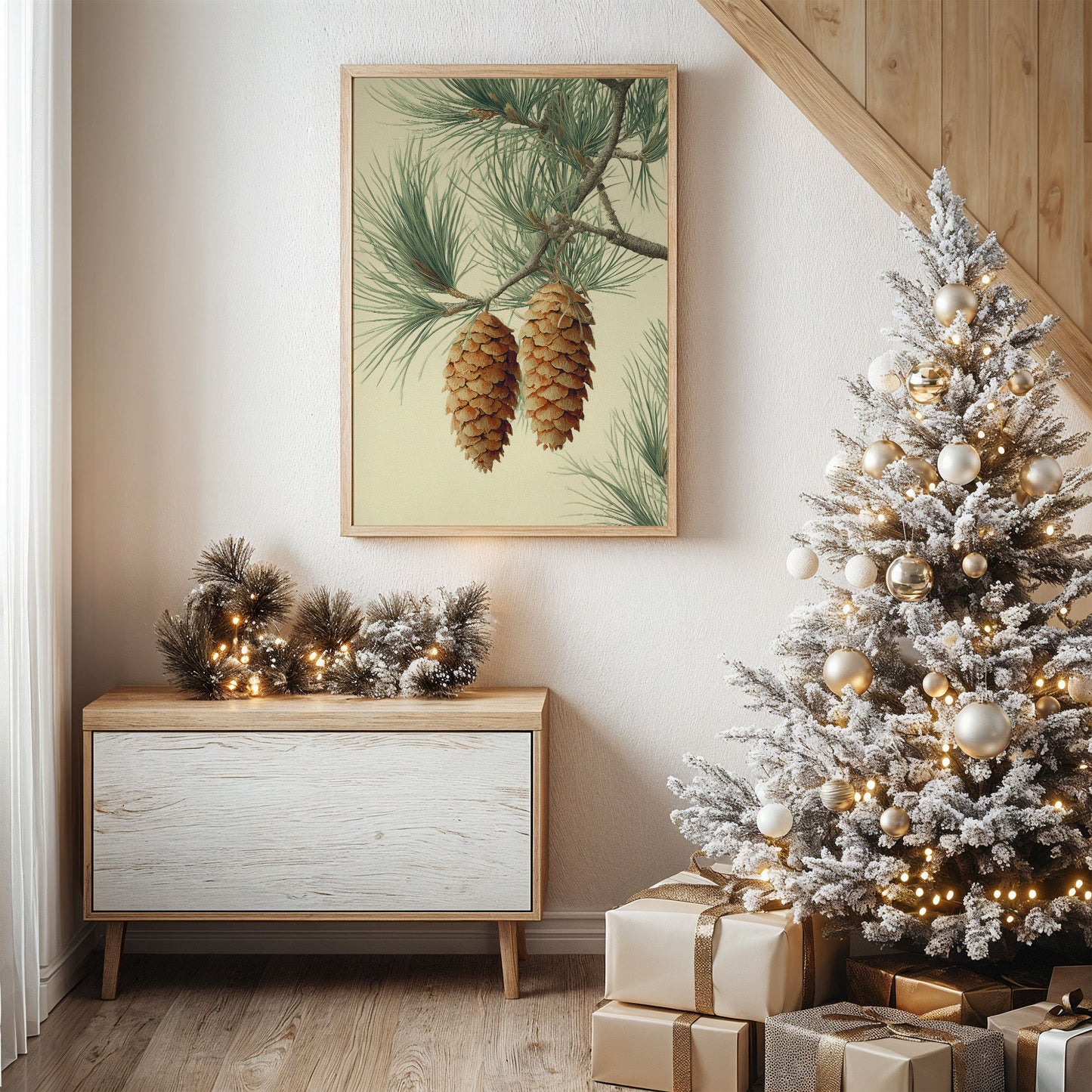 Pine Cones Dance In Winter's Light