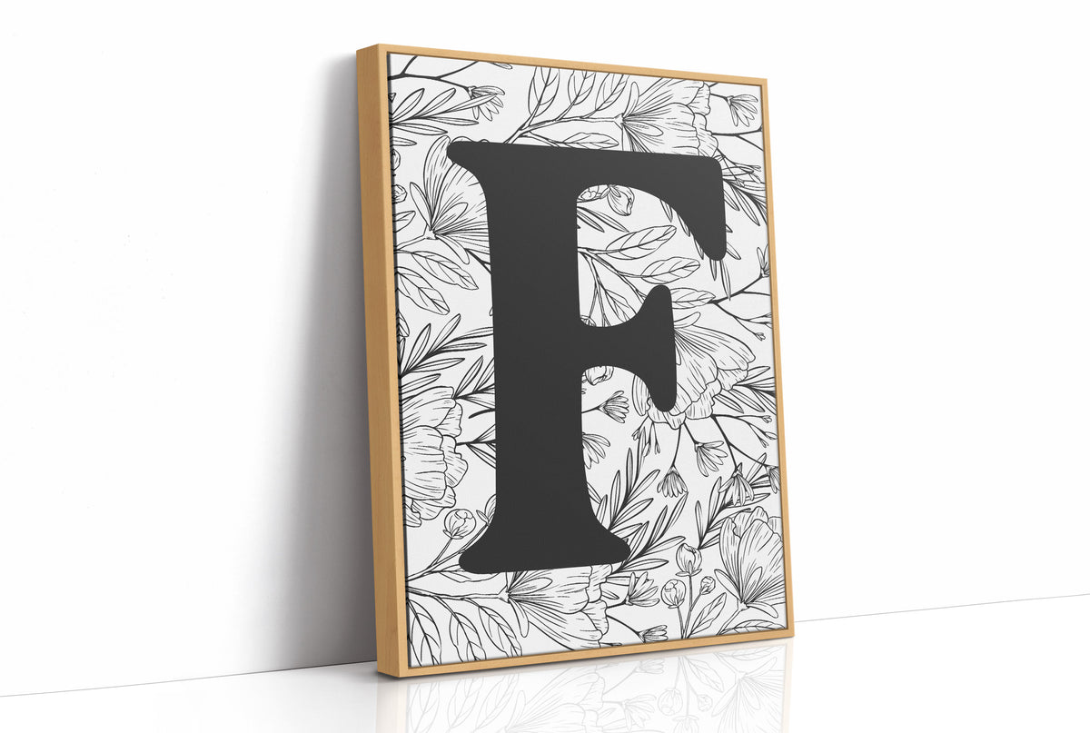 Botanical Letter F Monogram