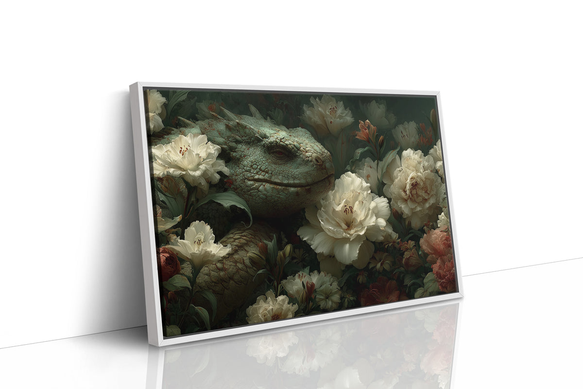 Dragon Napping in the Peonies