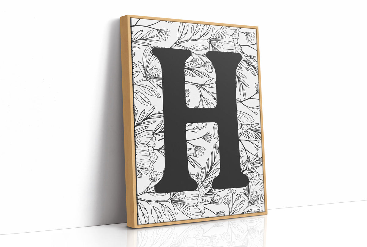 Botanical Letter H Monogram