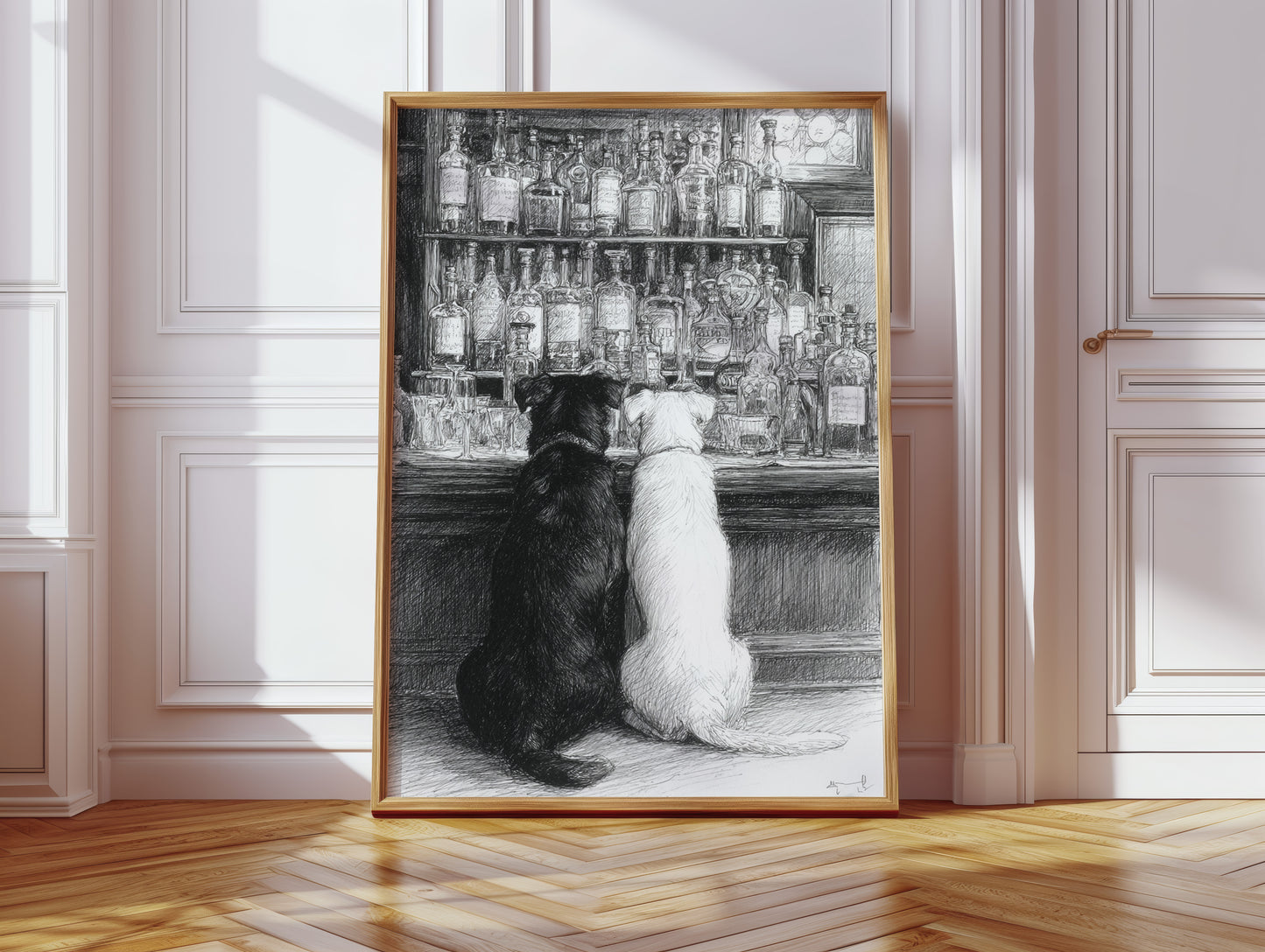 Two Friends at the Counter