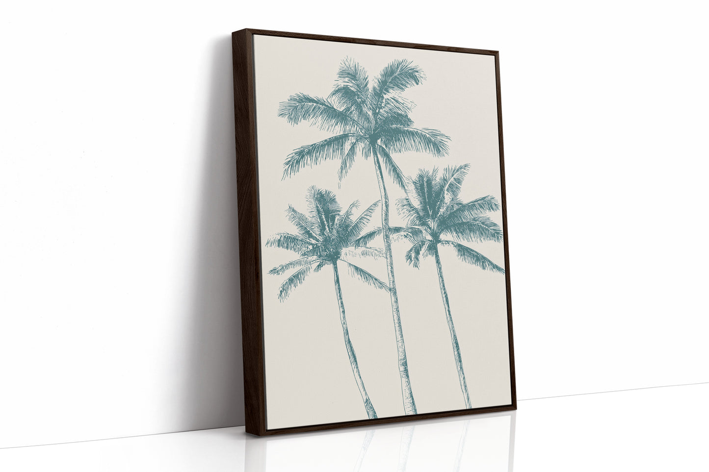 Teal Palms On Desert Afternoons