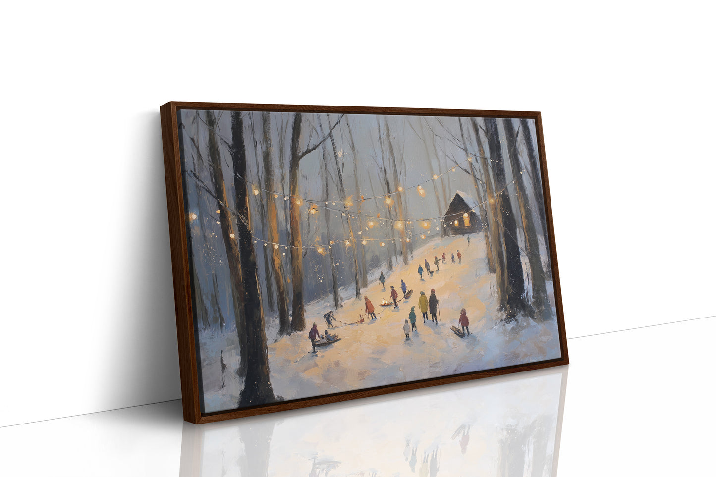 Lantern Glow in the Winter Woods