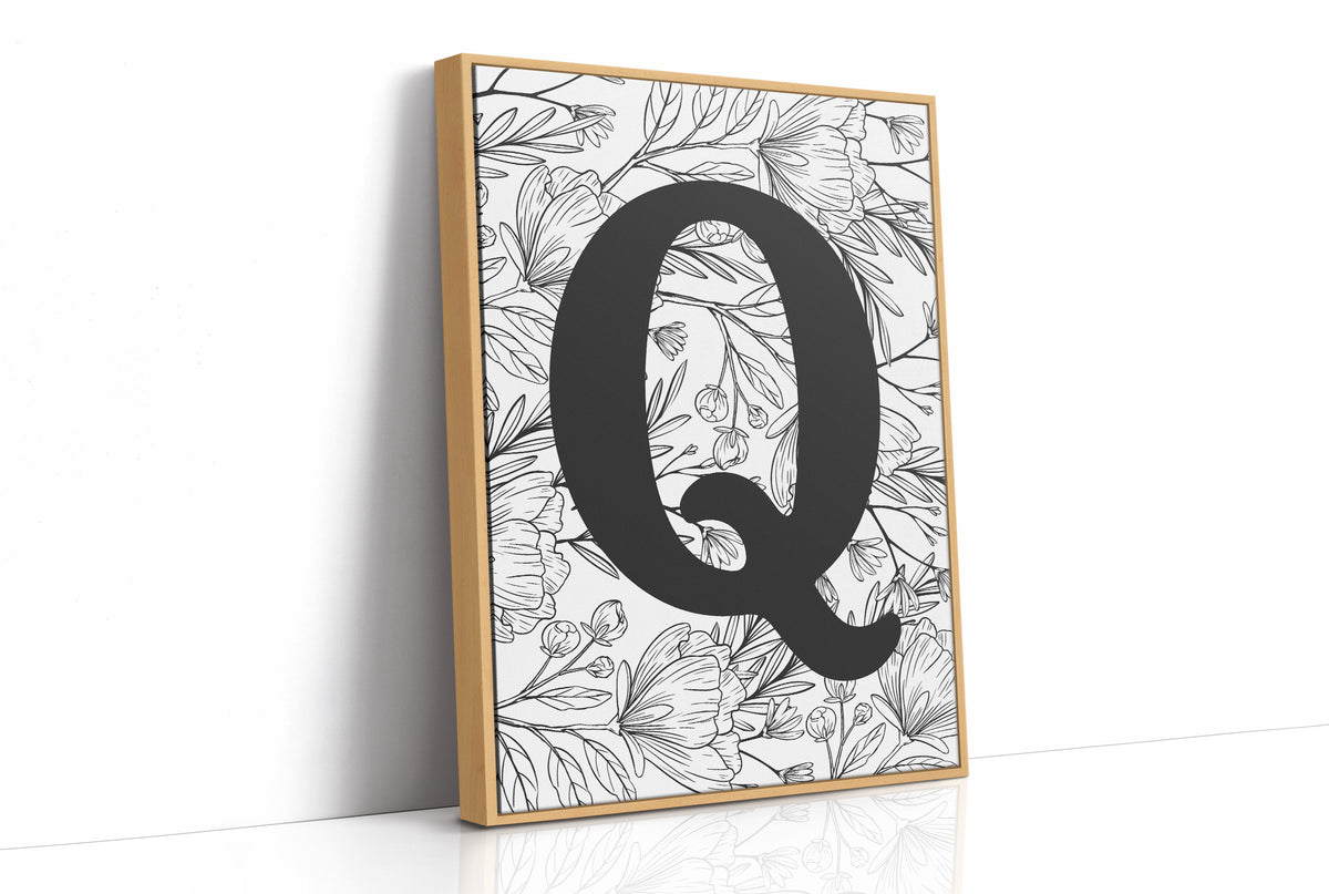 Botanical Letter Q Monogram