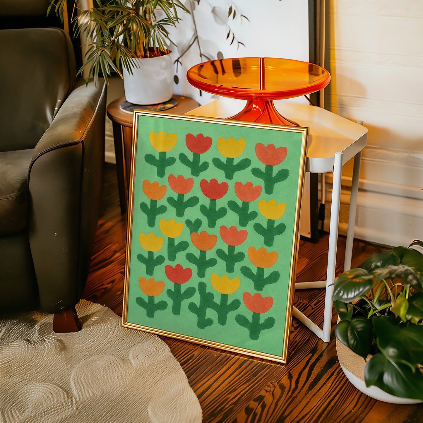 Tulip Parade on Spring Green