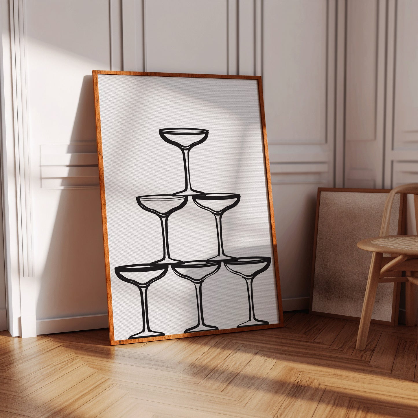 Champagne Tower Draws Midnight Maps