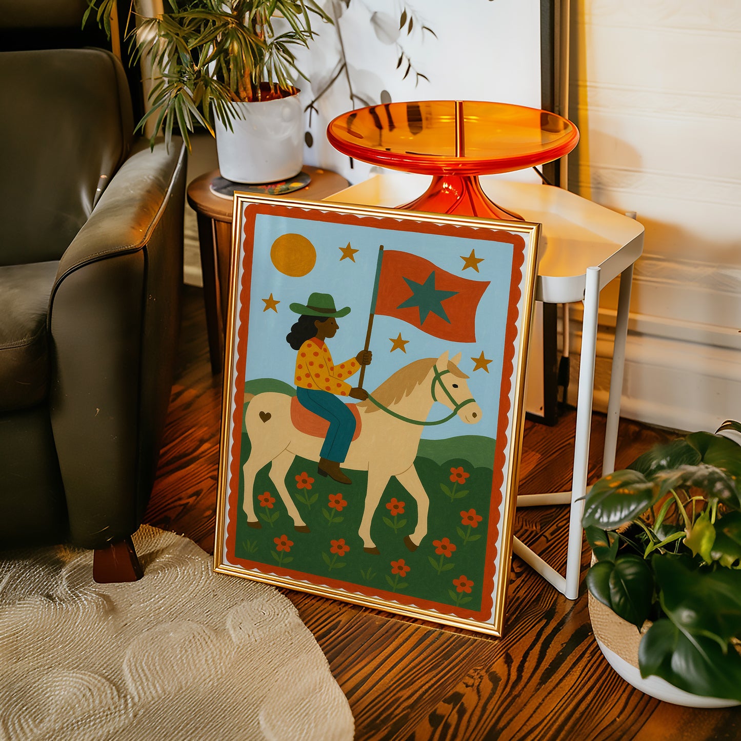 Star Rider in a Flowered Field