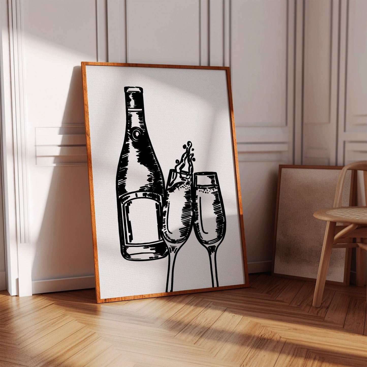 Bubbles Dance Their Midnight Toast