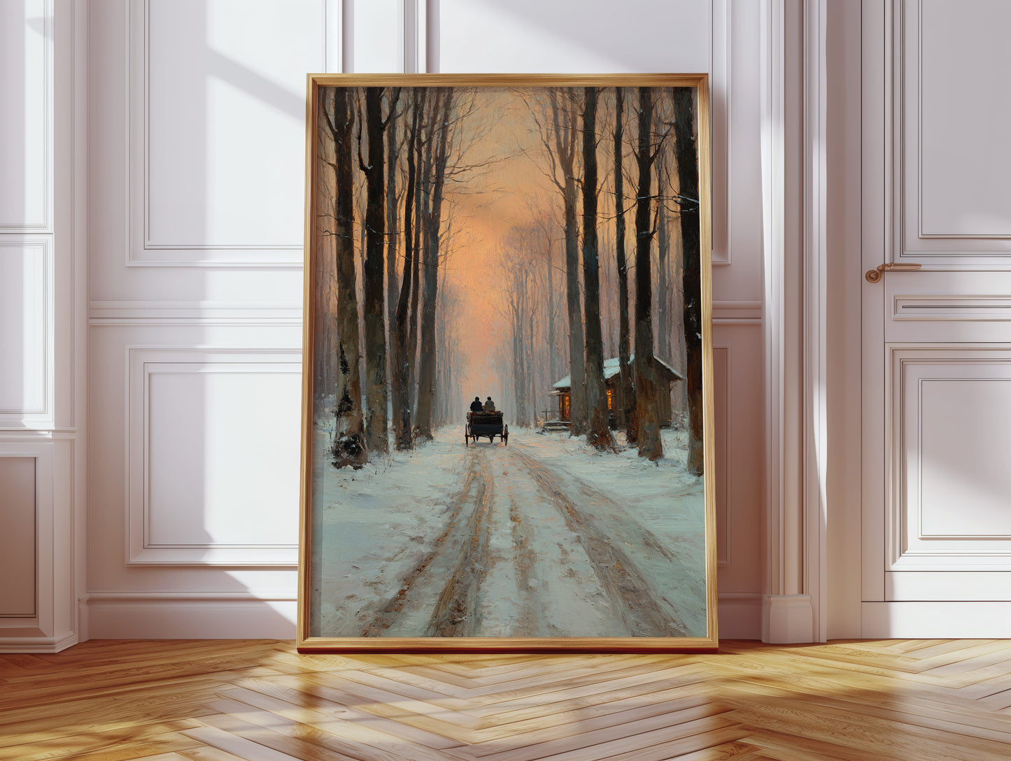 Carriage Through a Winter Glow
