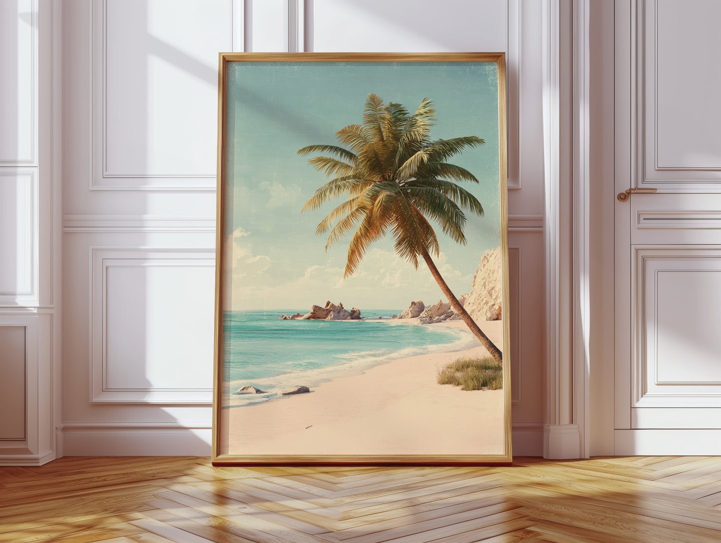 Waves Caress the Golden Shore