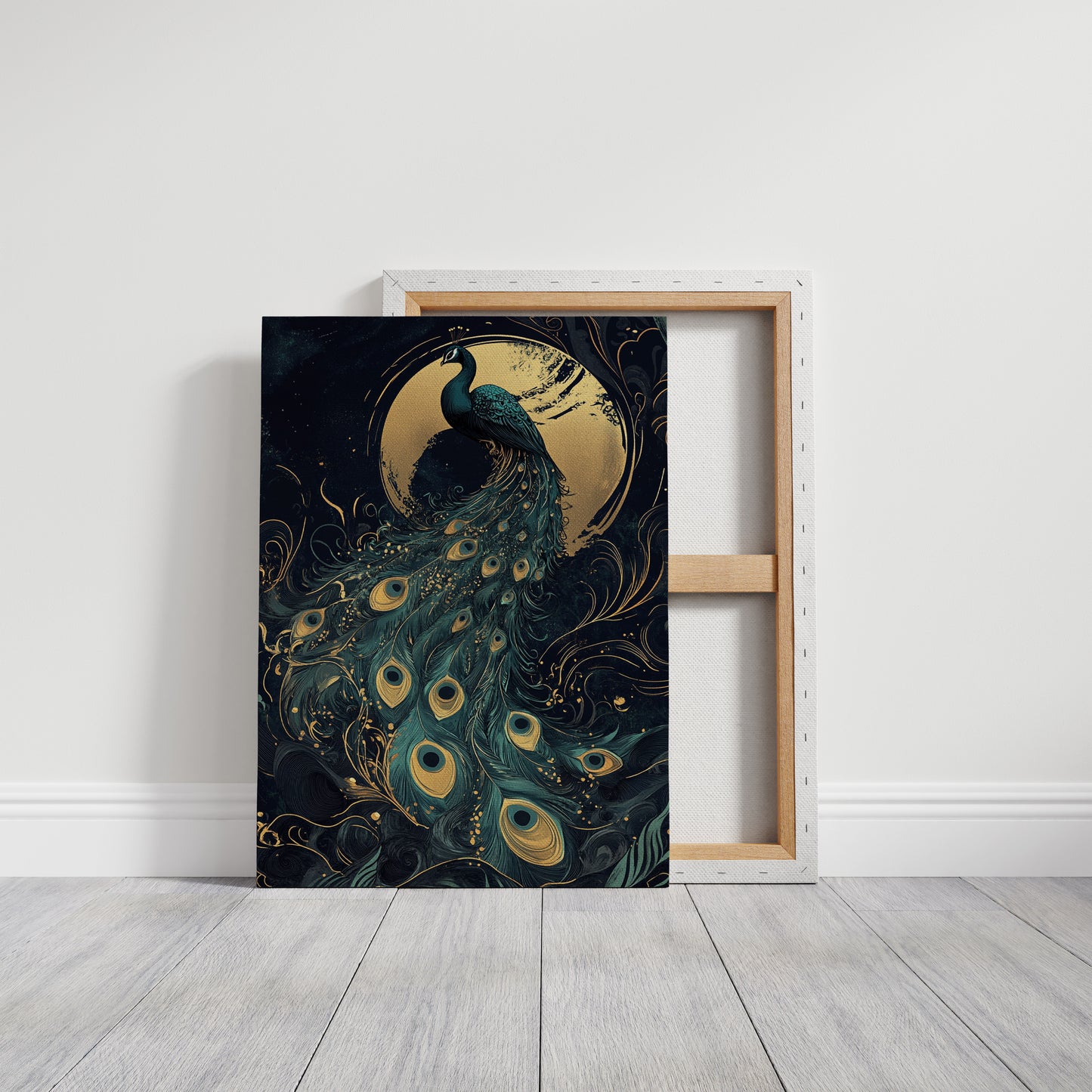 Moonlit Majesty in Gilded Plumes
