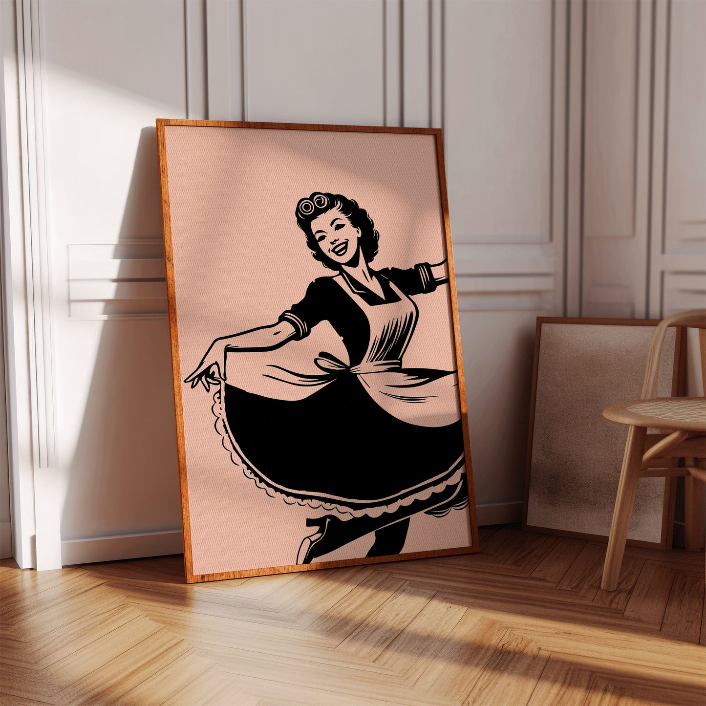 Aprons Dance Through Blush Kitchen Light