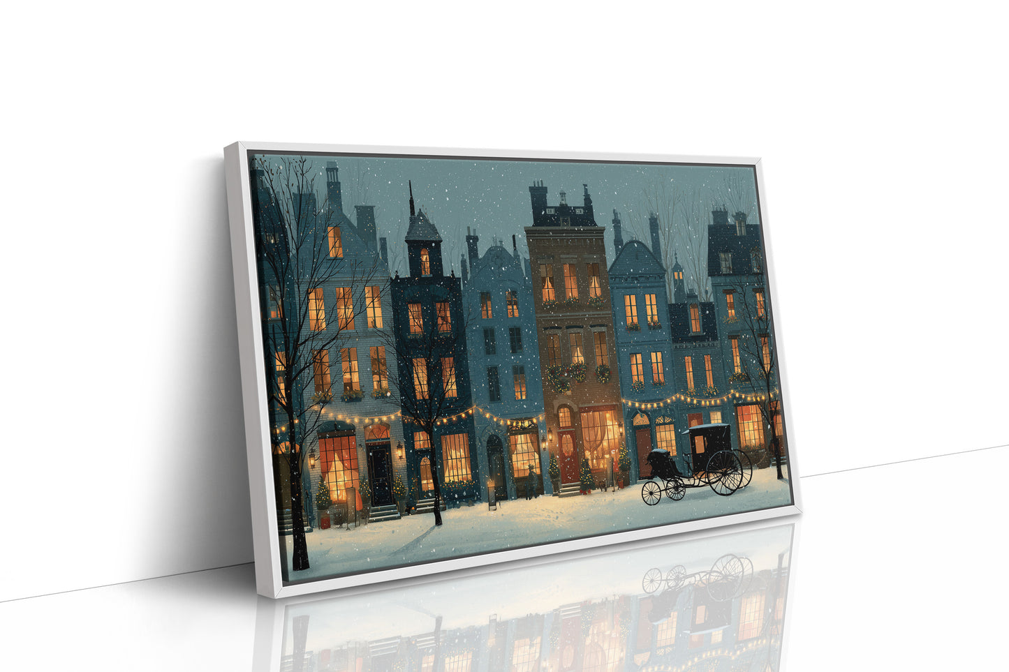 Snowfall on Old Cobblestone
