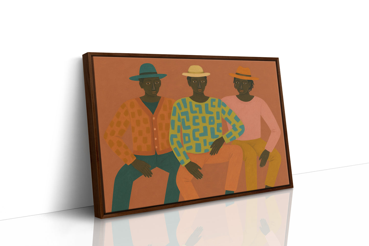 Three Friends in Patterned Harmony