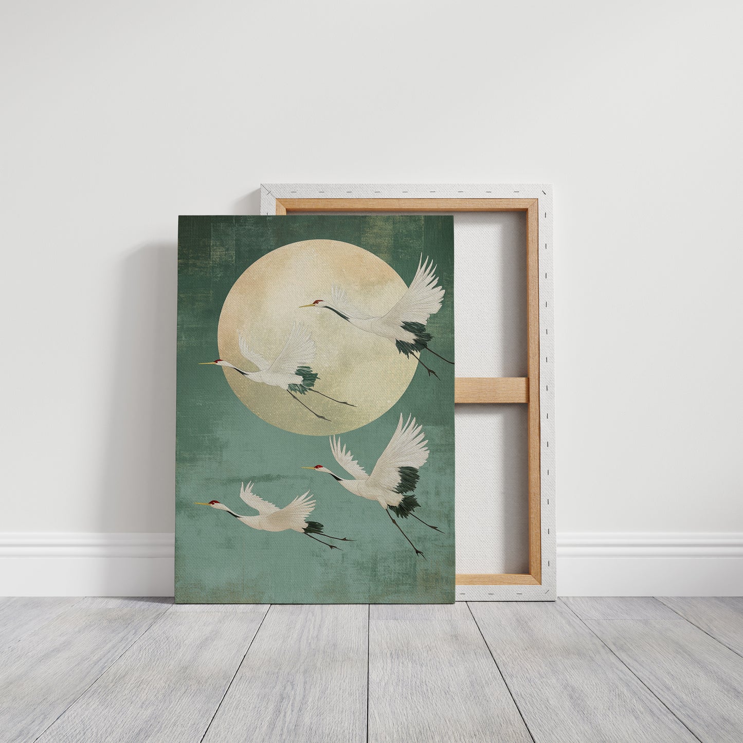 Moonrise Flight of the Cranes