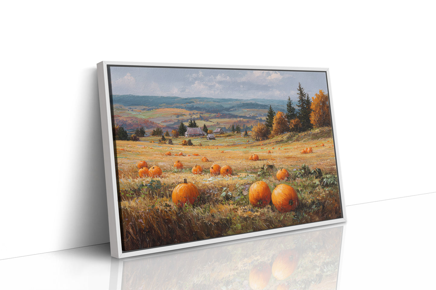 Pumpkins Rest In Rolling Hills