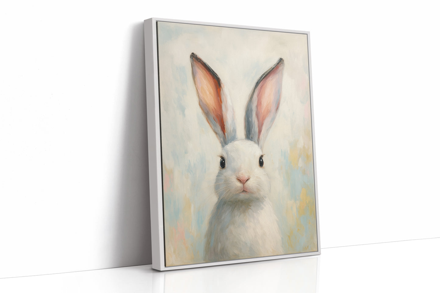 Bright Eyed Bunny in Soft Pastels