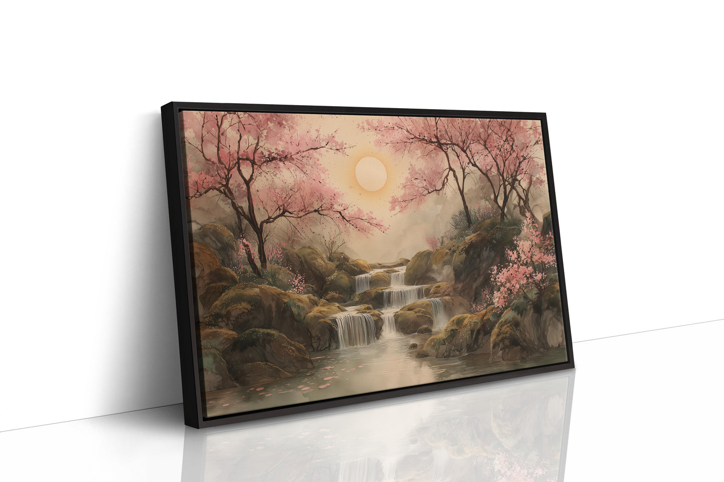 Cherry Blossoms Guard Ancient Waters