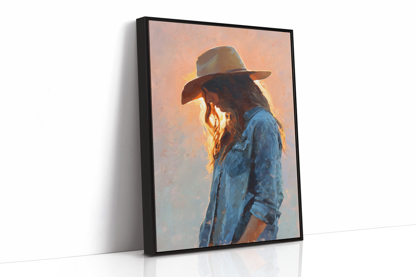 Sunset Glow On Denim Blue