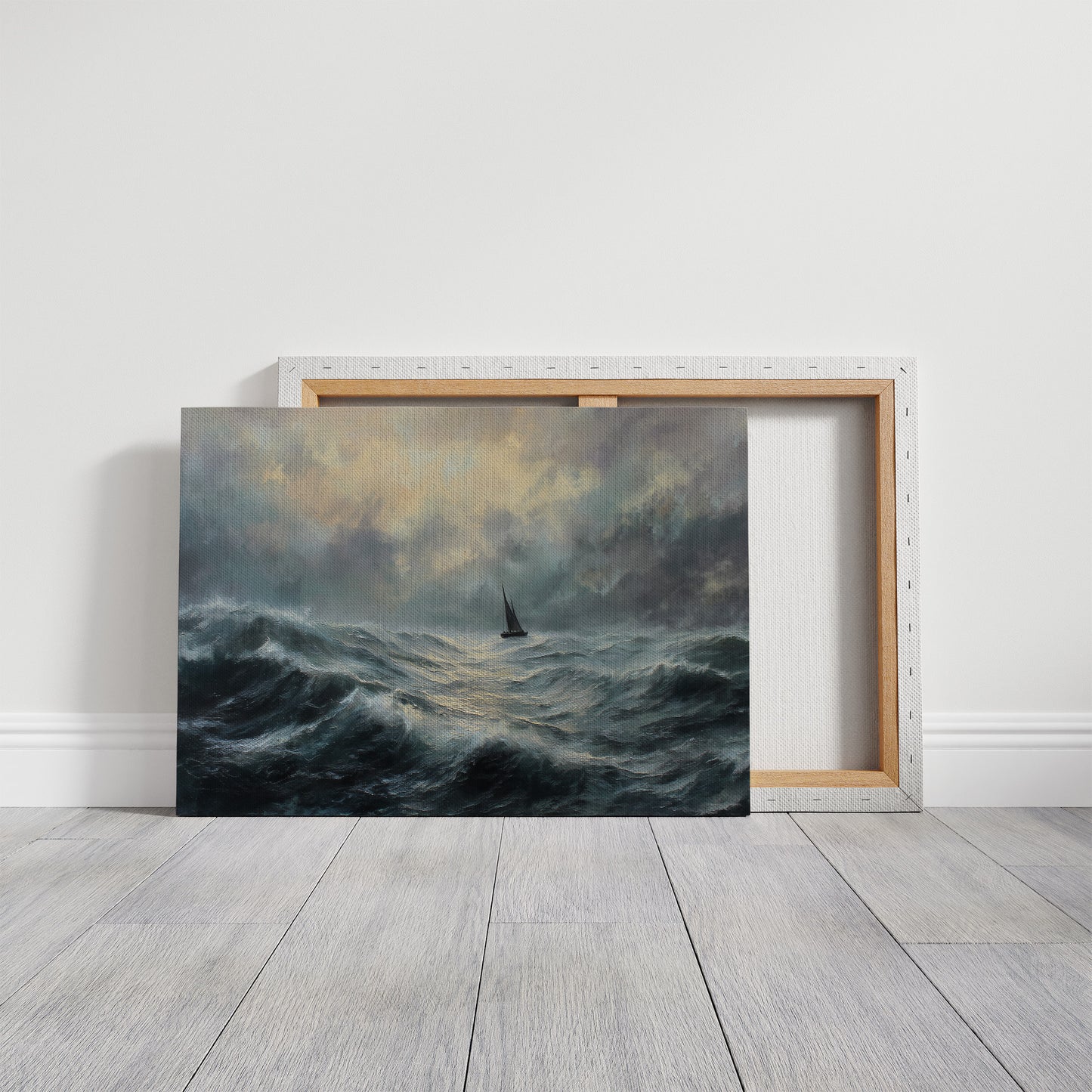Solitary Sail Through Tempest Seas