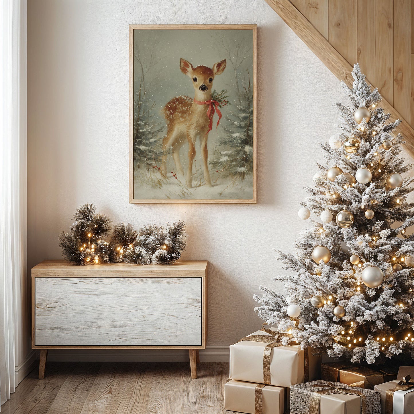 December's Fawn Wears Ruby Ribbons