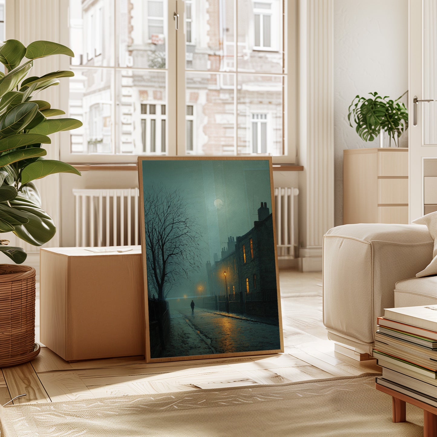 A Lantern's Glow in Fog