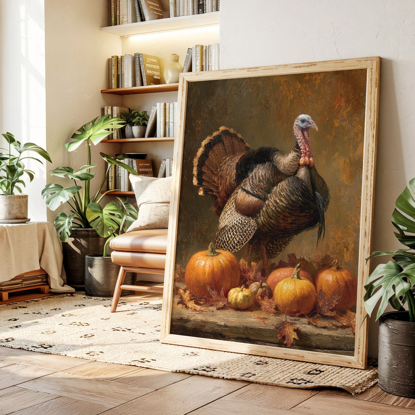 Harvest Pride Among Autumn Pumpkins