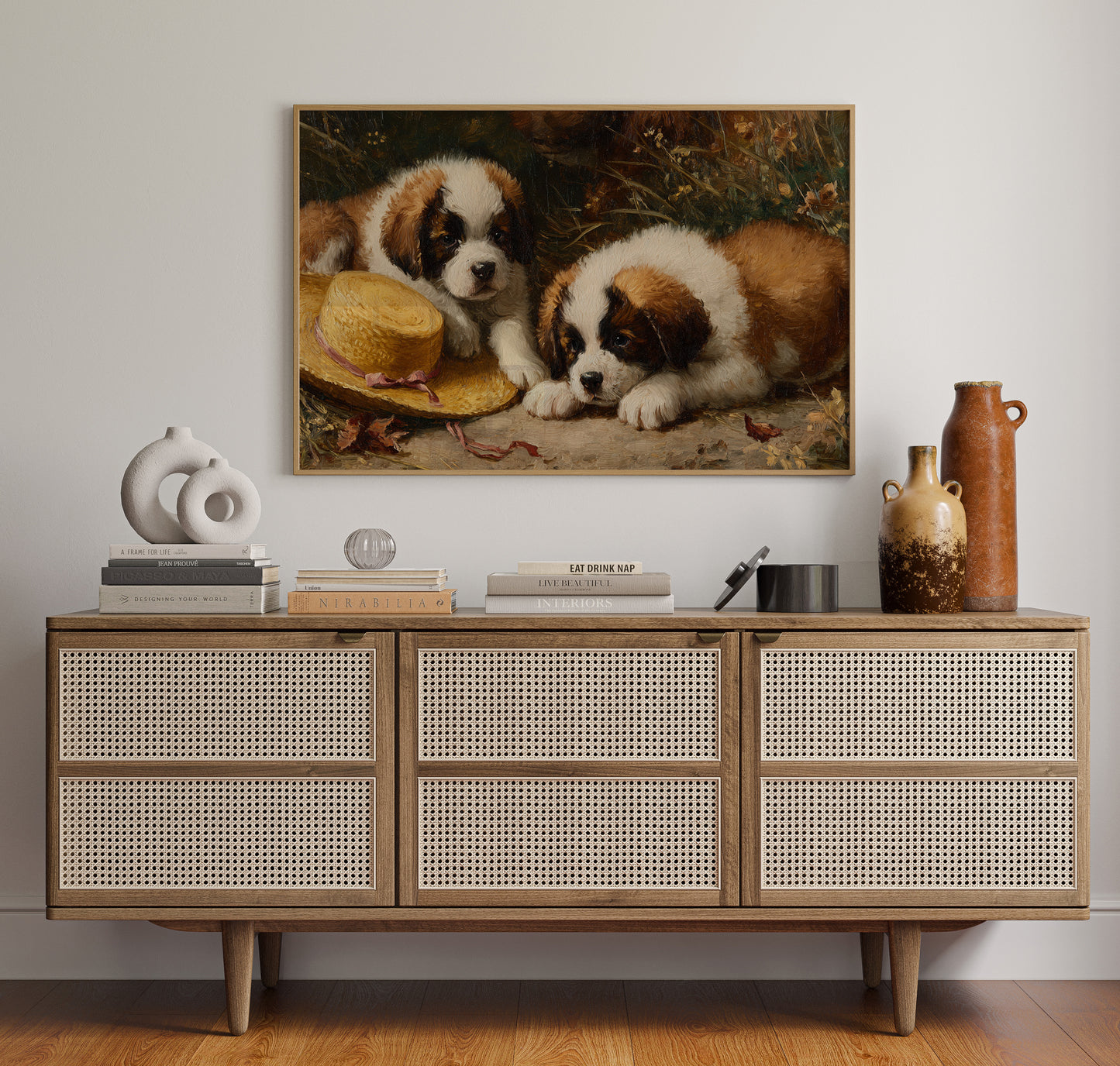 Summer Puppies Find Straw Hat Adventure