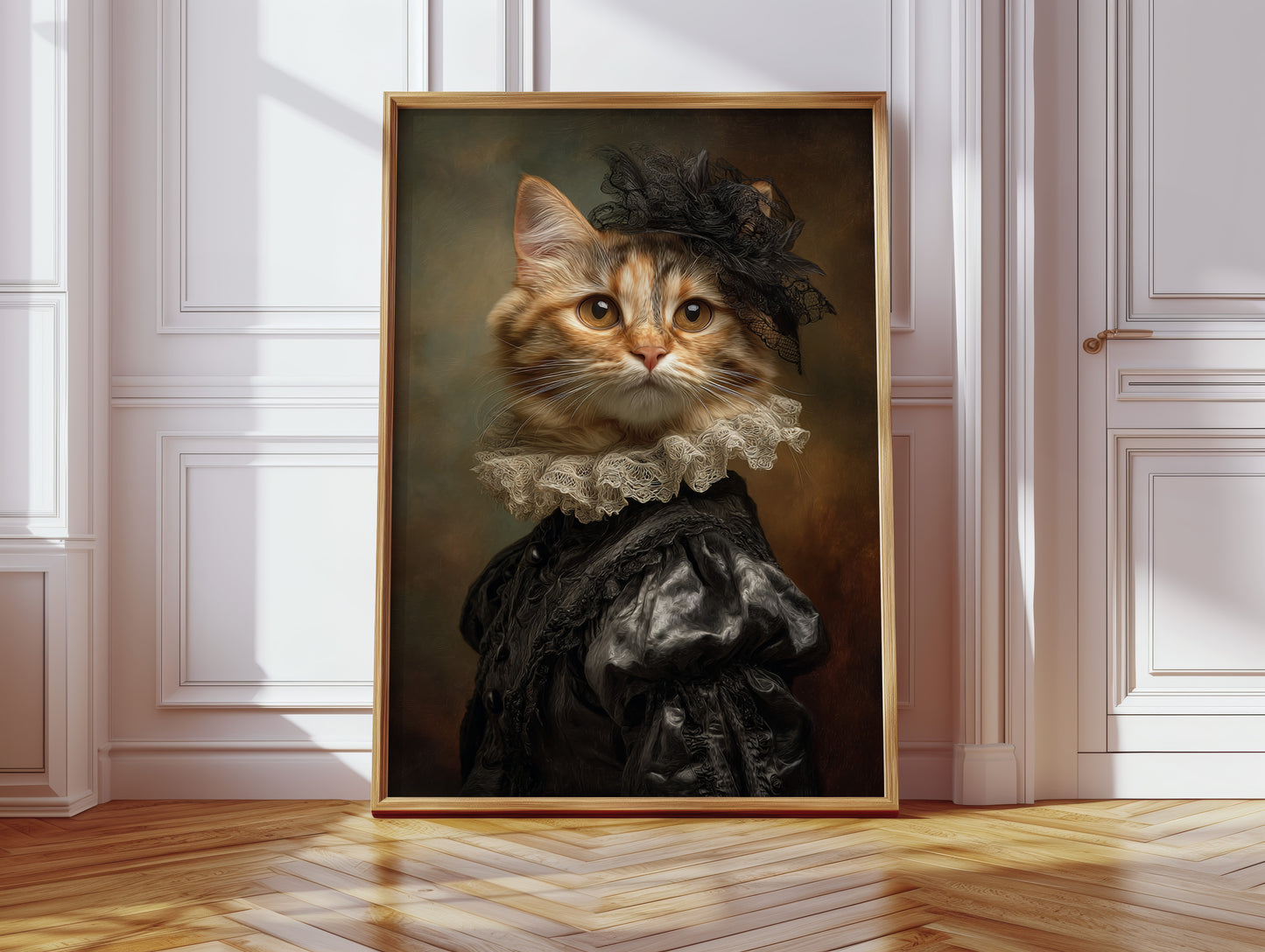 Regal Feline in Victorian Attire