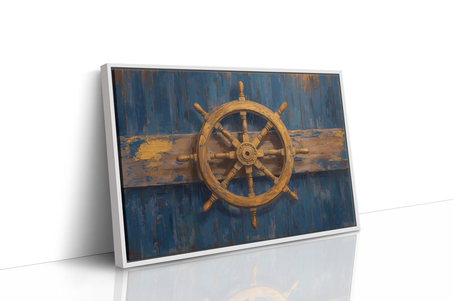 Captain's Helm Against Azure Tides