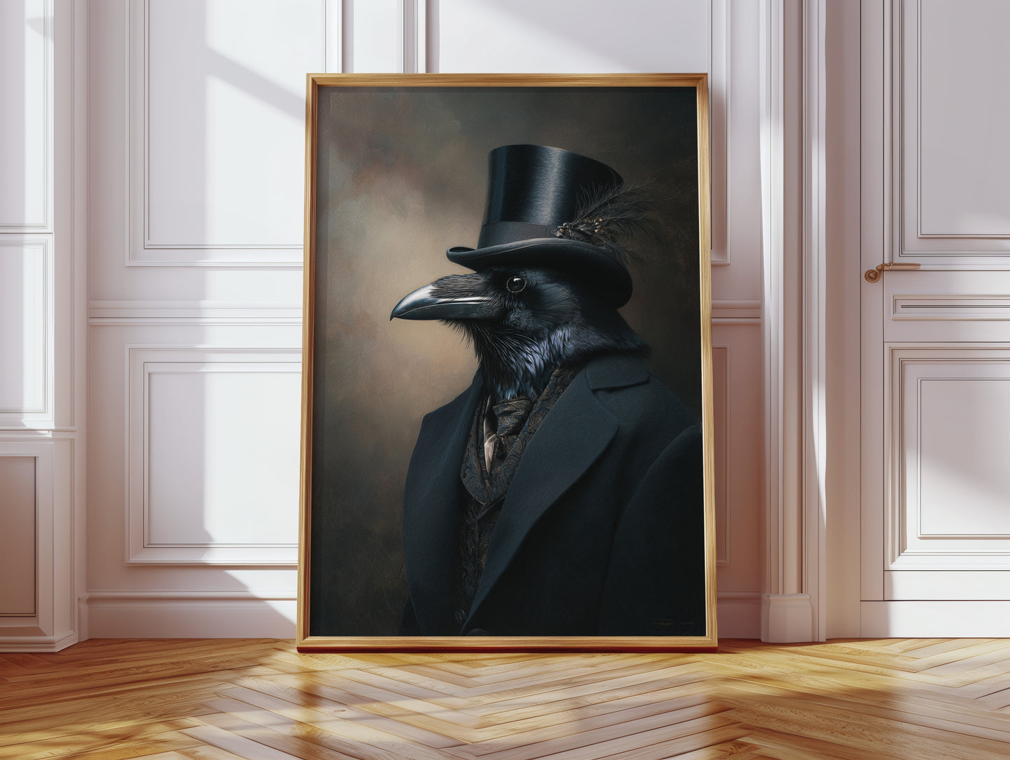 Dapper Raven in Formal Attire