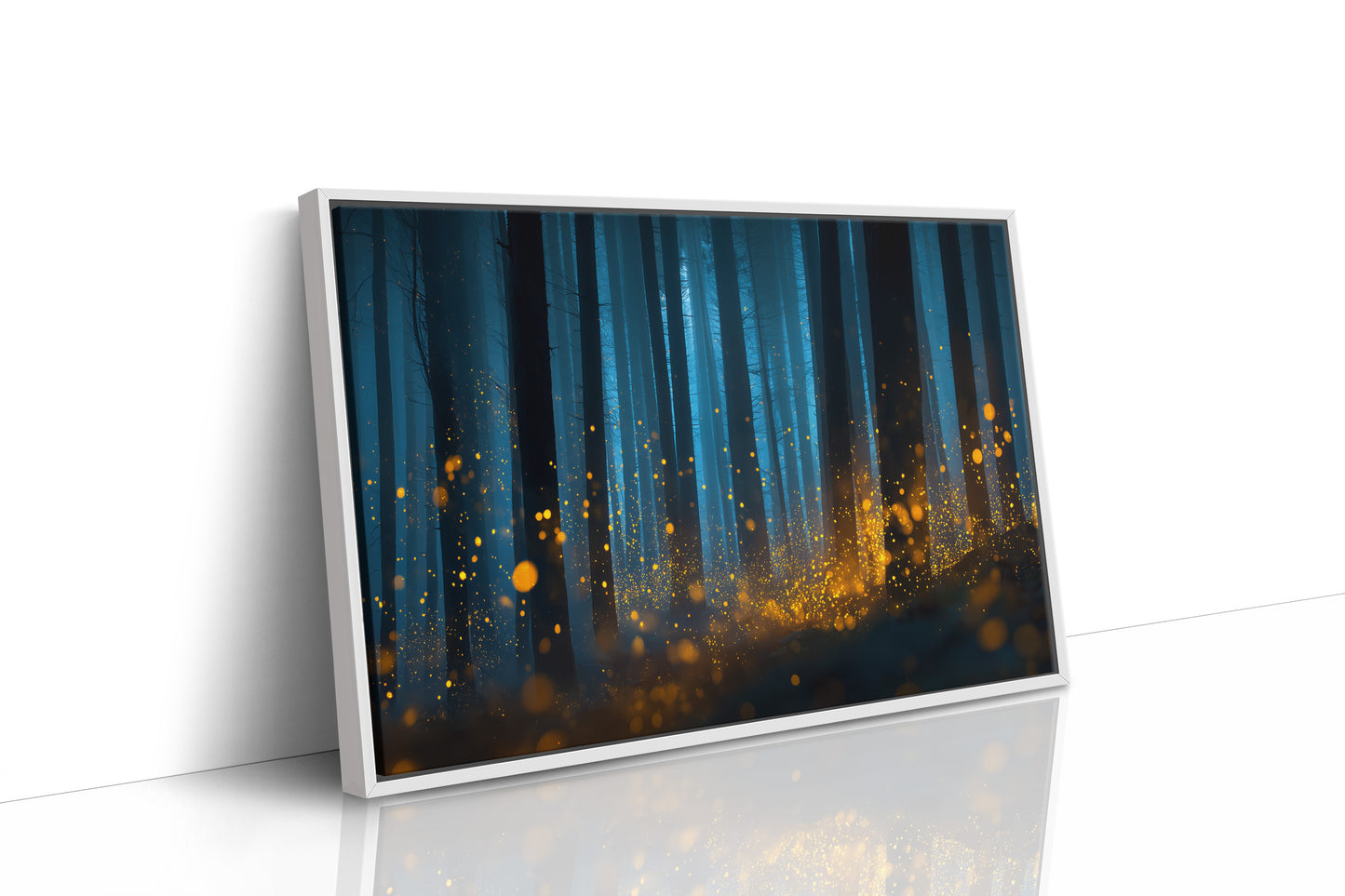 Fireflies Dance Through Midnight Forest