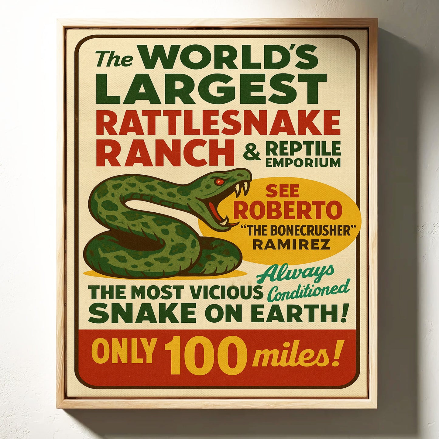 World’s Largest Rattlesnake Ranch Print
