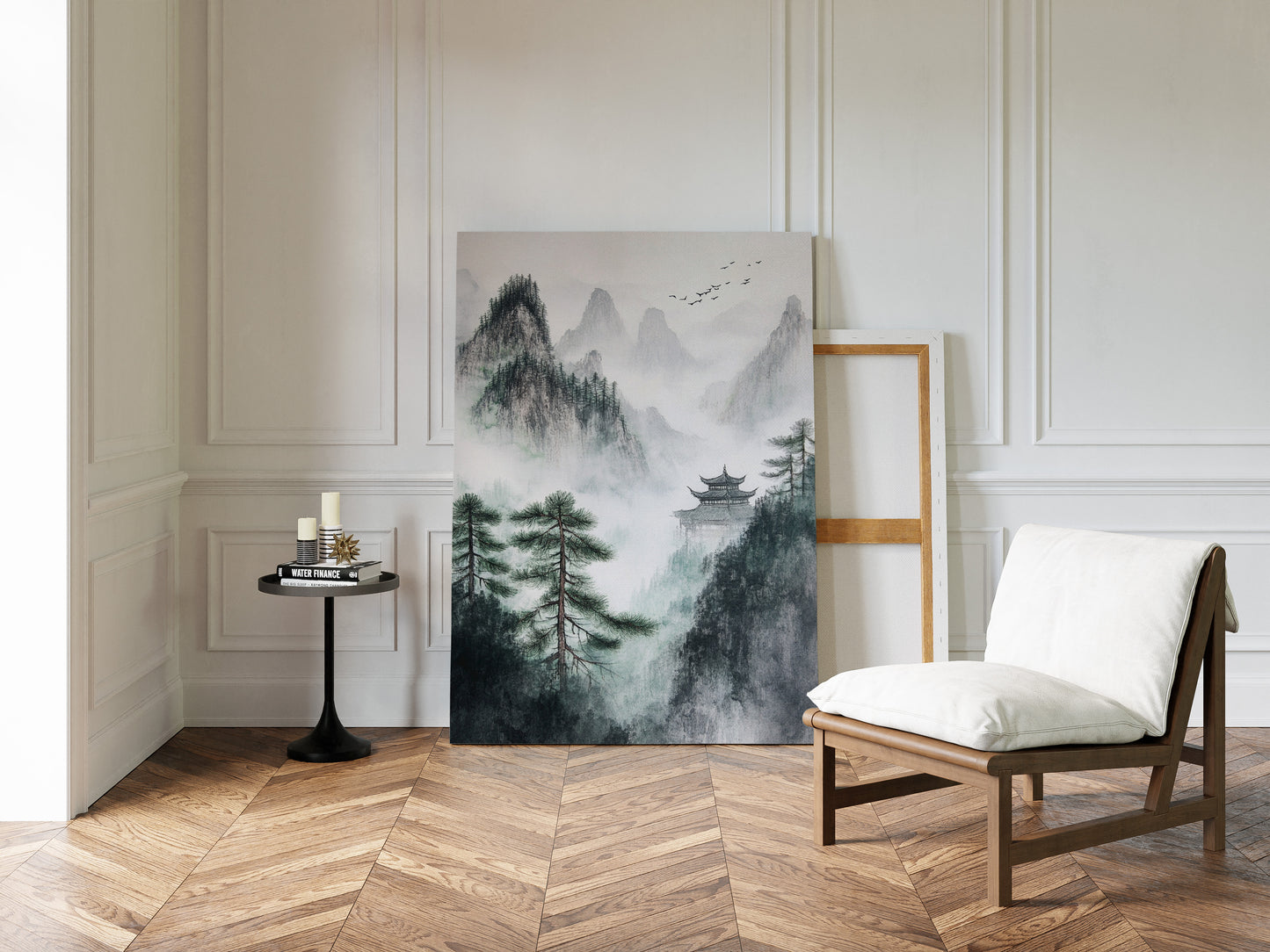Misty Mountain Landscape – Tranquil Chinese Zen Wall Art
