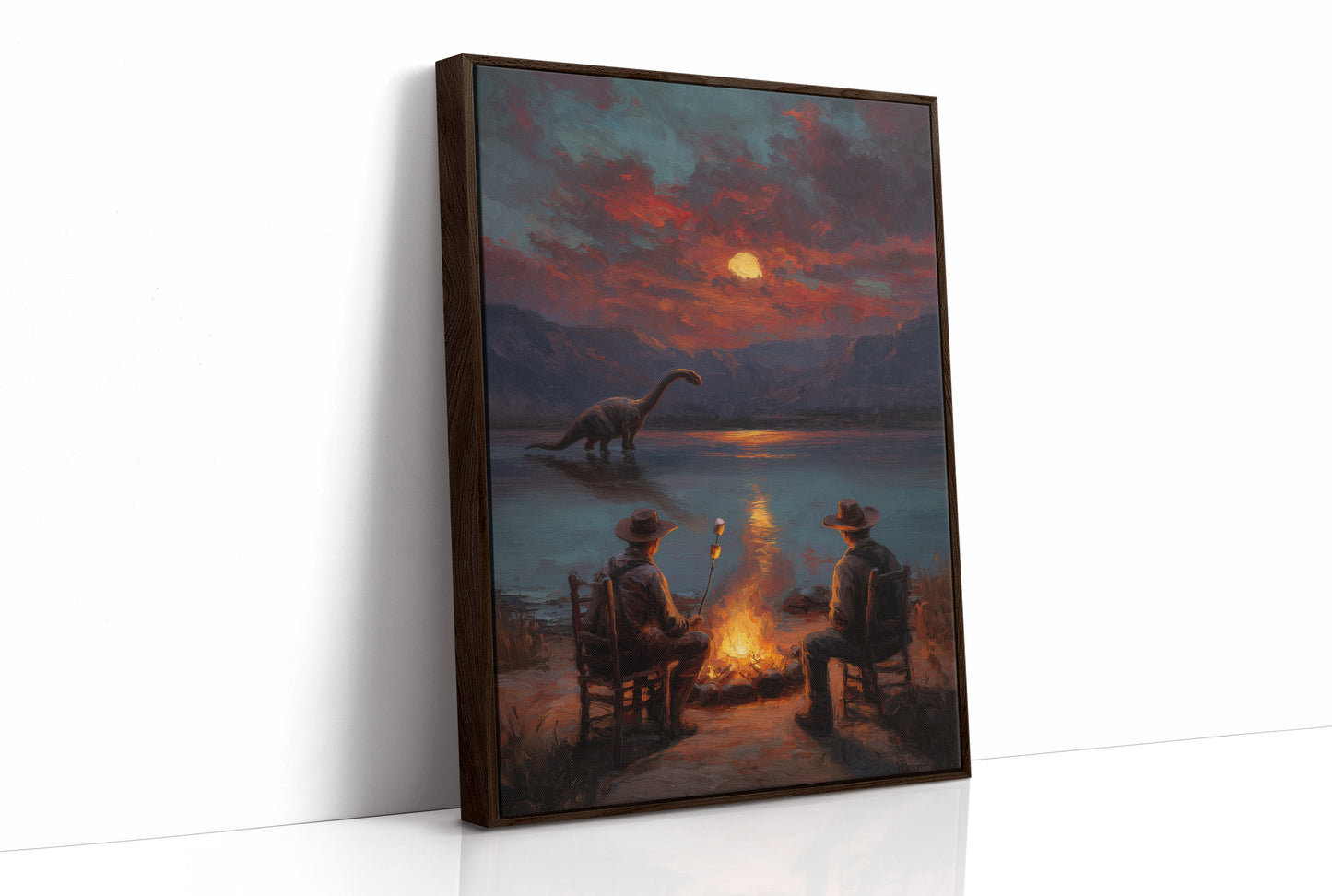 Campfire Under A Jurassic Moon